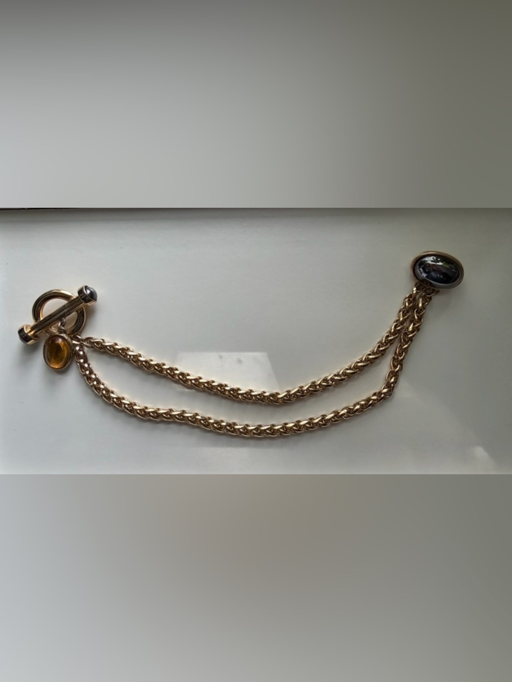 Vintage Gold Rope Chain sweater clasp